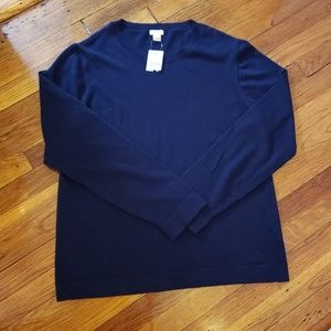 NWT J.crew Navy Blue Crewneck Sweater Size XXL